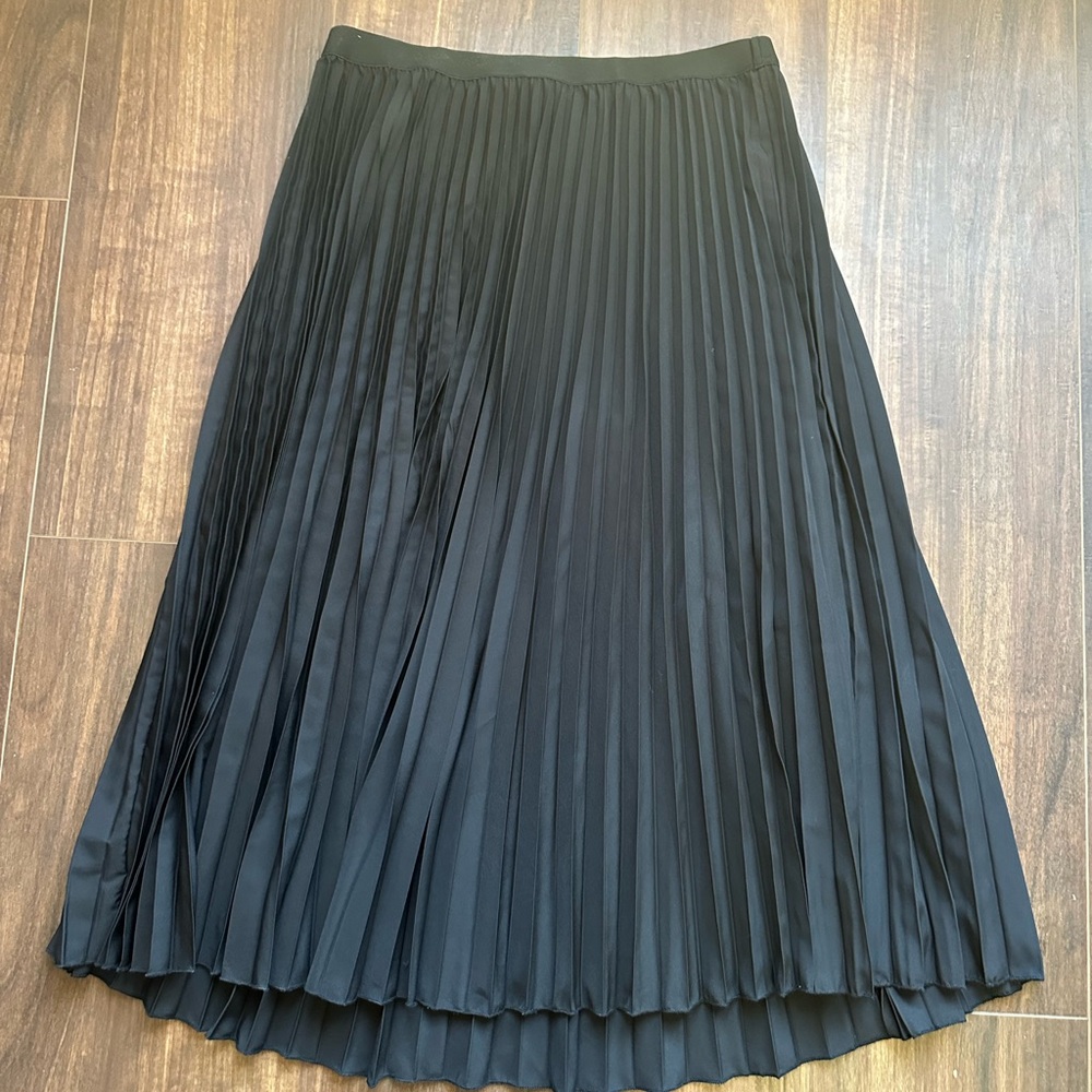 Elegant Black Pleated Skirt